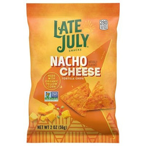 Late July Snacks Tortilla Chips Nacho Cheese 24/2 OZ [UNFI #2943108] [ebt]