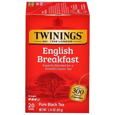Twinings Black Tea Pure English Breakfast Tea Bags 6/20 BAG [UNFI #770859] [ebt]