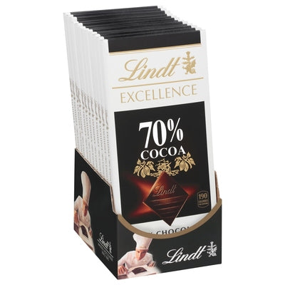 Lindt Dark Chocolate 70% Cocoa 12/3.5 OZ [UNFI-CARLISLE #0111823] [ebt]