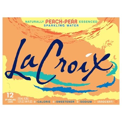 LACRX Peach Pear 12/12 OZ [UNFI #1194265] [ebt] D