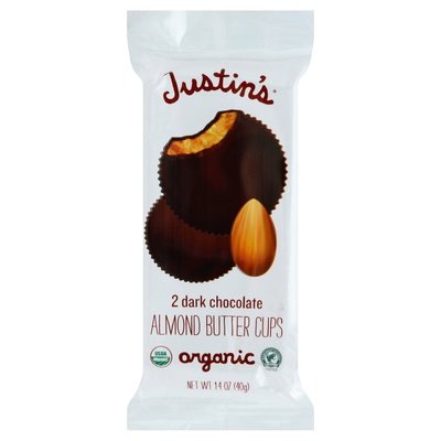 Justins Almond Butter Cups Organic Dark Chocolate 12/1.4 OZ [UNFI-CARLISLE #2264265] [ebt]