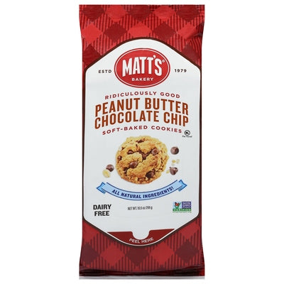 Matts Cookies Cookies Peanut Butter Chocolate Chip Soft-Baked 6/10.5 OZ [UNFI #02757706] [ebt]
