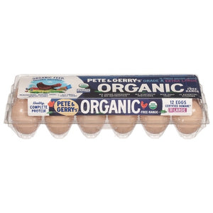 Pete & Gerrys Eggs Brown Organic Extra Large Free Range 9/12 PK [UNFI #02722676] [ebt]