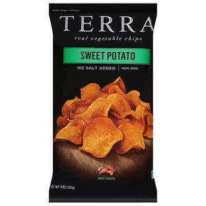 Terra Chips Vegetable Chips No Salt Added Real Sweet Potato 12/6 OZ [UNFI #2938868] [ebt]