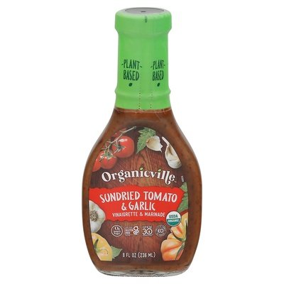 Organicville Vinaigrette & Marinade Sundried Tomato & Garlic 6/8 OZ [UNFI #570952] [ebt]
