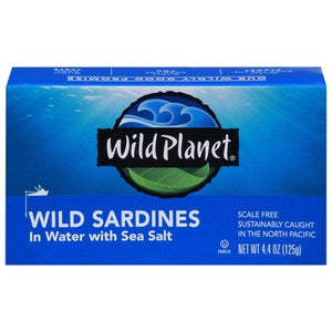 Wild Planet Wild Sardines In Water With Sea Salt 12/4.4 OZ [UNFI #0214668] [ebt]