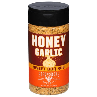 Fire & Smoke Society BBQ Rub Honey Garlic Sweet 6/6.5 OZ [UNFI #03042074] [ebt]