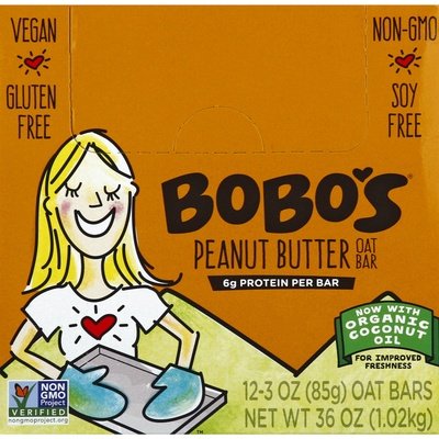 Bobos Oat Bars Oat Bar Peanut Butter 12/3 OZ [UNFI #0416610] [ebt]