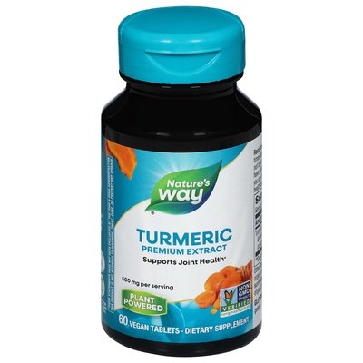 Natures Way Turmeric 500 Mg Vegan Tablets 1/60 TAB [UNFI-CARLISLE #591842] [ebt]