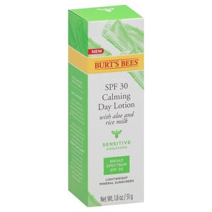Burts Bees Calming Day Lotion Spf 30 Sensitive Solutions 1/1.8 OZ [UNFI-CARLISLE #2806602]