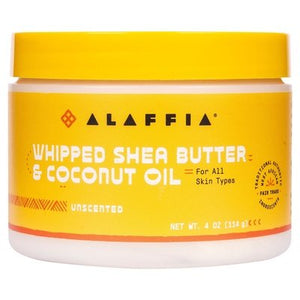 Alaffia Whipped Shea Butter & Coconut Oil Unscented 1/4 OZ [UNFI-CARLISLE #2580348]