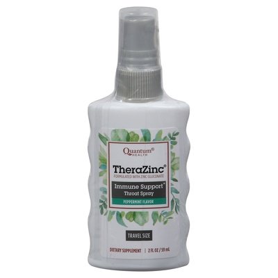 Quantum Health Throat Spray Peppermint Flavor Travel Size 2 OZ [UNFI-CARLISLE #1241173]