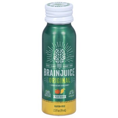 Brainjuice Liquid Dietary Supplement Organic Peach Mango 12/2.5 OZ [UNFI-CARLISLE #2379782]