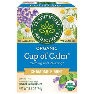 Traditional Medicinals Herbal Supplement Organic Cup Of Calm Chamomile Mint Tea Bags 6/16 BAG [UNFI #649103] [ebt]