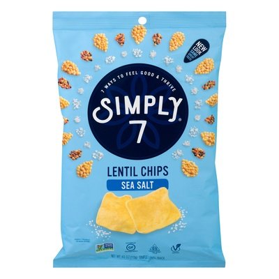 Simply7 Lentil Chips Sea Salt 12/4 OZ [UNFI #1116276] [ebt]