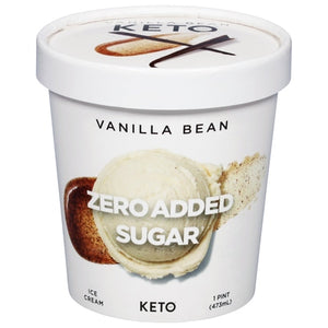 Keto Pint Ice Cream Vanilla Bean 8/1 PINT [UNFI #03090214] [ebt]