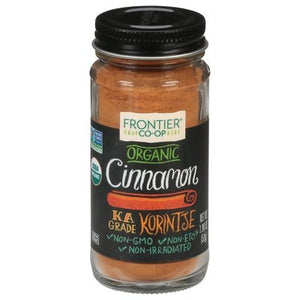 Frontier Nat Prod Co-Op Cinnamon Organic Korintje 1/1.90 OZ [UNFI-CARLISLE #475525] [ebt]