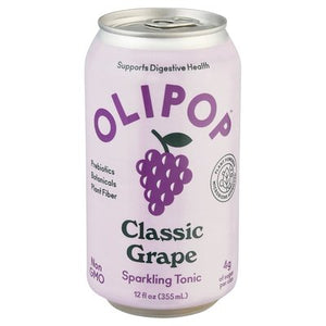 Olipop Sparkling Tonic Classic Grape 12/12 OZ [UNFI #2738524] [ebt]
