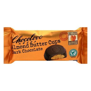 Chocolove Dark Chocolate Almond Butter Cups 55% Cocoa 10/1.2 OZ [UNFI-CARLISLE #2950202] [ebt]