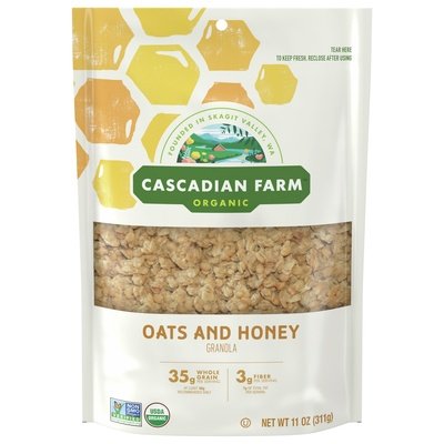 Cascadian Farm Granola Organic Oats And Honey 4/11 OZ [UNFI #2941995] [ebt]
