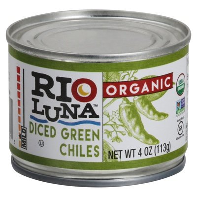 Rio Luna Green Chiles Organic Diced Mild 12/4 OZ [UNFI #2111276] [ebt]