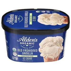 Aldens Organic Ice Cream Old Fashioned Vanilla 3/48 OZ [UNFI #2514727] [ebt]