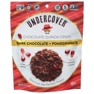 Undercover Chocolate Quinoa Crisps Dark Chocolate + Pomegranate 12/2 OZ [UNFI #02545184] [ebt]