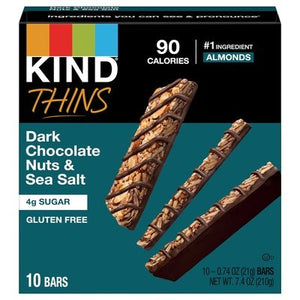 Kind Bars Dark Chocolate Nuts & Sea Salt Thins 6/7.40 OZ [UNFI #2787794] [ebt]