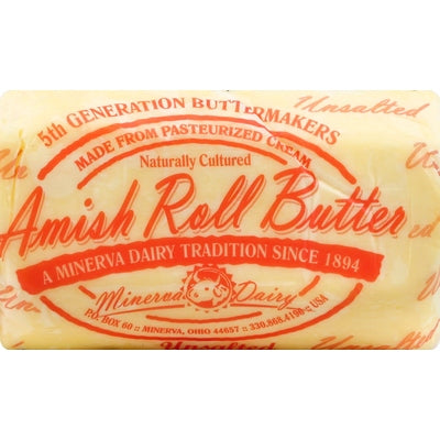 Minerva Dairy Butter Roll Amish Unsalted 6/2 LB [UNFI #01184274] [ebt]