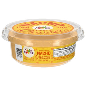 Good Foods Chip Dip Nacho Cheeze Style 8/8 OZ [UNFI #03064623] [ebt]