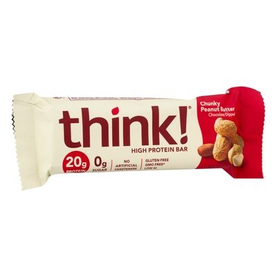 Think High Protein Bar Chocolate Dipped Chunky Peanut Butter 10/2.1 OZ [UNFI-CARLISLE #269878] [ebt]