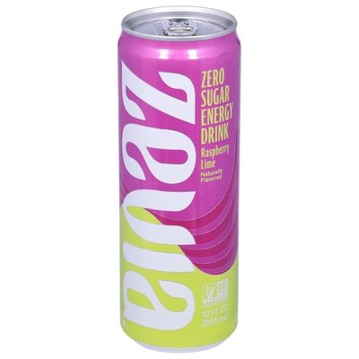 Zevia Energy Drink Zero Sugar Raspberry Lime 12/12 OZ [UNFI #1907971] [ebt] D