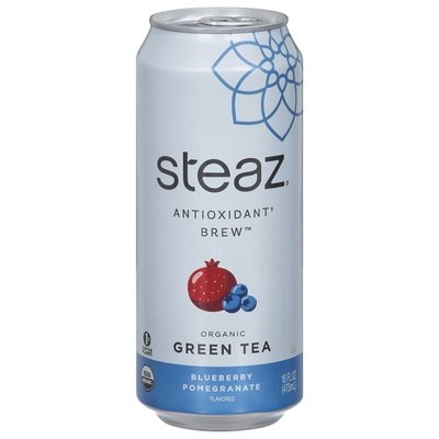 Steaz Green Tea Organic Blueberry Pomegranate Flavored 12/16 OZ [UNFI #660423] [ebt]