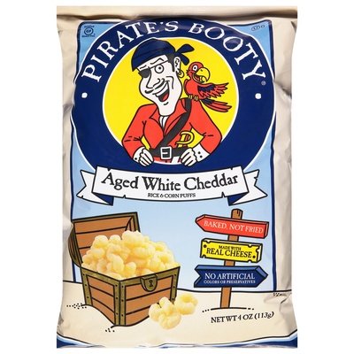 Pirates Booty Rice And Corn Puffs Aged White Cheddar 12/4 OZ [UNFI #957886] [ebt]