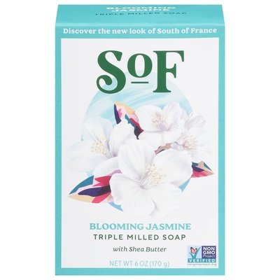 South Of France Soap Triple Milled Blooming Jasmine 6 OZ [UNFI #1704915] T