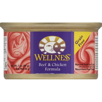 Wellness Food for Cats Beef & Chicken Formula 24/3 OZ [UNFI #0604470]