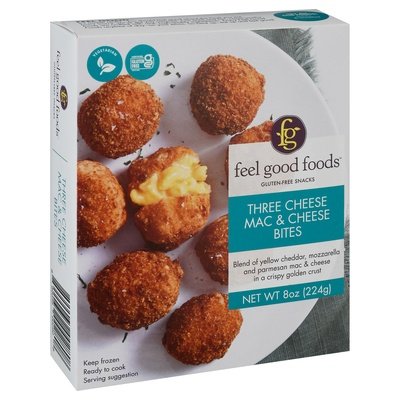 Feel Good Foods Mac & Cheese Bites Three Cheese 9/8 OZ [UNFI #2729994] [ebt]