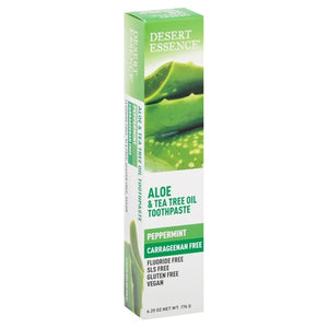 Desert Essence Toothpaste Aloe & Tea Tree Oil Peppermint 1/6.25 OZ [UNFI-CARLISLE #2301869]