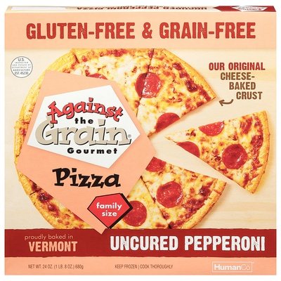 Against The Grain Gourmet Pizza Uncured Pepperoni Family Size 6/24 OZ [UNFI #1194737] [ebt]