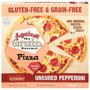 Against The Grain Gourmet Pizza Uncured Pepperoni Family Size 6/24 OZ [UNFI #1194737] [ebt]