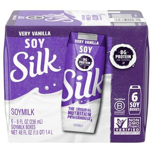 Silk Soymilk Very Vanilla 3/6/8 OZ [UNFI #1648401] [ebt]