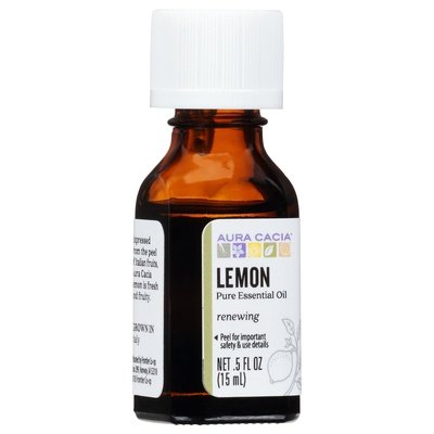 Aura Cacia Pure Essential Oil Lemon Renewing 1/.5 OZ [UNFI-CARLISLE #620468]