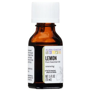 Aura Cacia Pure Essential Oil Lemon Renewing 1/.5 OZ [UNFI-CARLISLE #620468]