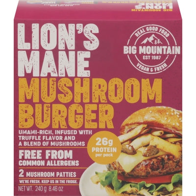 Big Mountain Foods Mushroom Burger Truffle Flavor Lion's Mane 8/8.46 OZ [UNFI #02958775] [ebt]