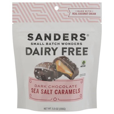 Sanders Dark Chocolate Sea Salt Caramels Dairy Free 6/5.5 OZ [UNFI #2988830] [ebt]