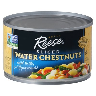 Reese Water Chestnuts Sliced 24/8 OZ [UNFI #218297] [ebt]