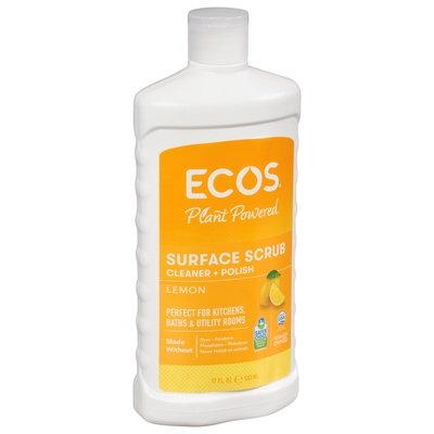 Ecos Cleaner + Polish Lemon Surface Scrub 6/17 OZ [UNFI #670760]