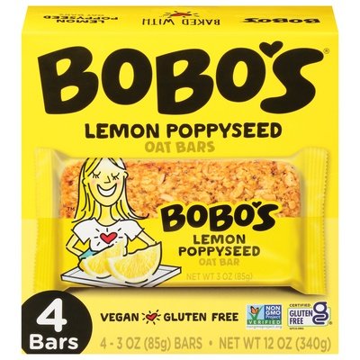 Bobos Oat Bars Oat Bars Lemon Poppyseed 6/4 PACK [UNFI #2465417] [ebt]