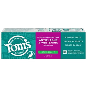 Toms Of Maine Toothpaste Fluoride Free Antiplaque & Whitening Spearmint 6/4.5 OZ [UNFI-CARLISLE #3027174]