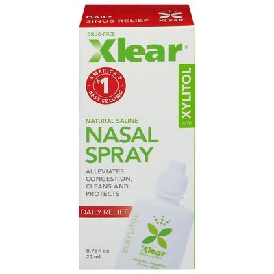 Xlear Nasal Spray with Xylitol Daily Relief Drug-Free 0.75 OZ [UNFI #2380715]